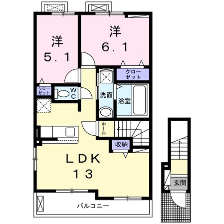 EASTIV(イーストIVの物件間取画像